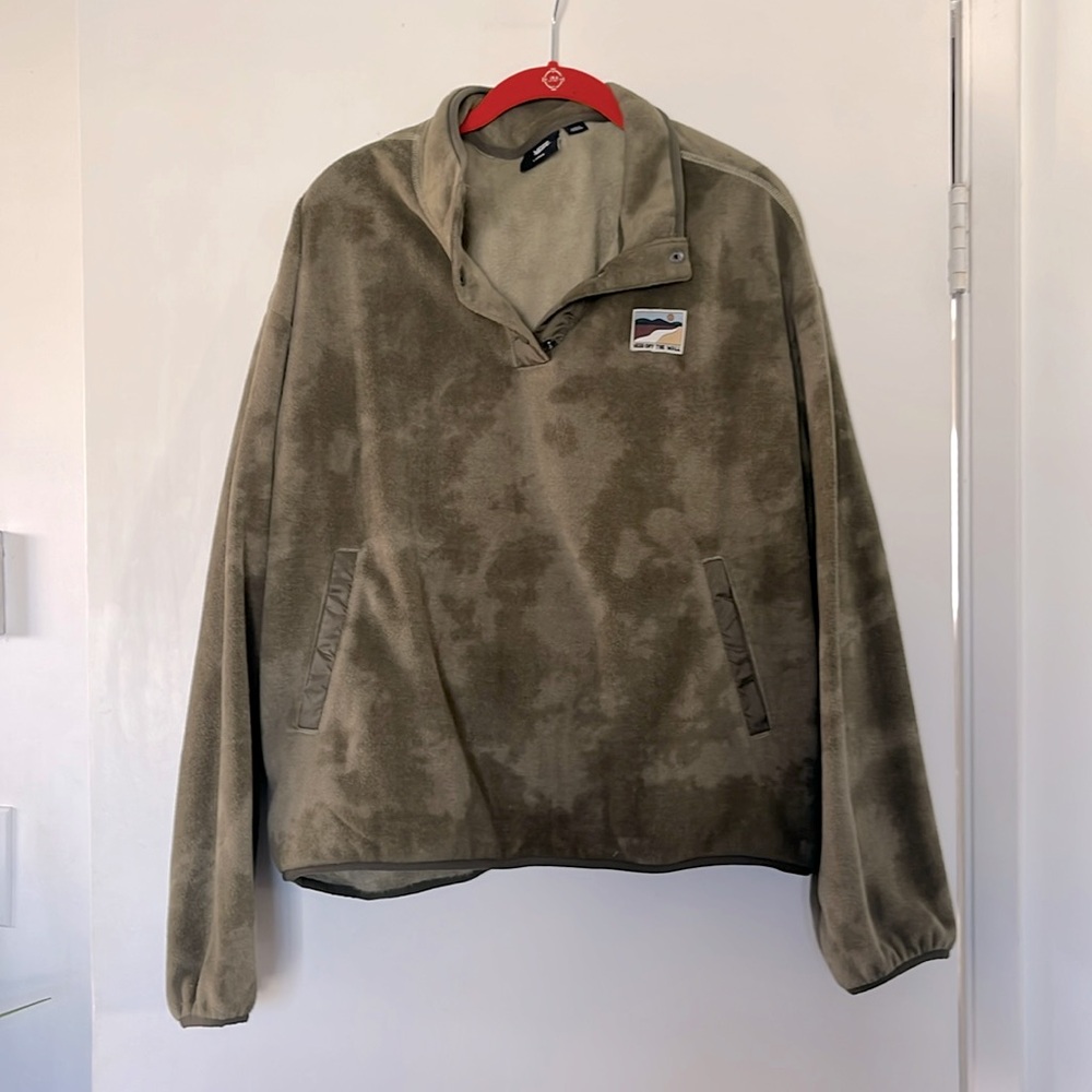 Vans Camo Print Olive Green Pullover Sweater